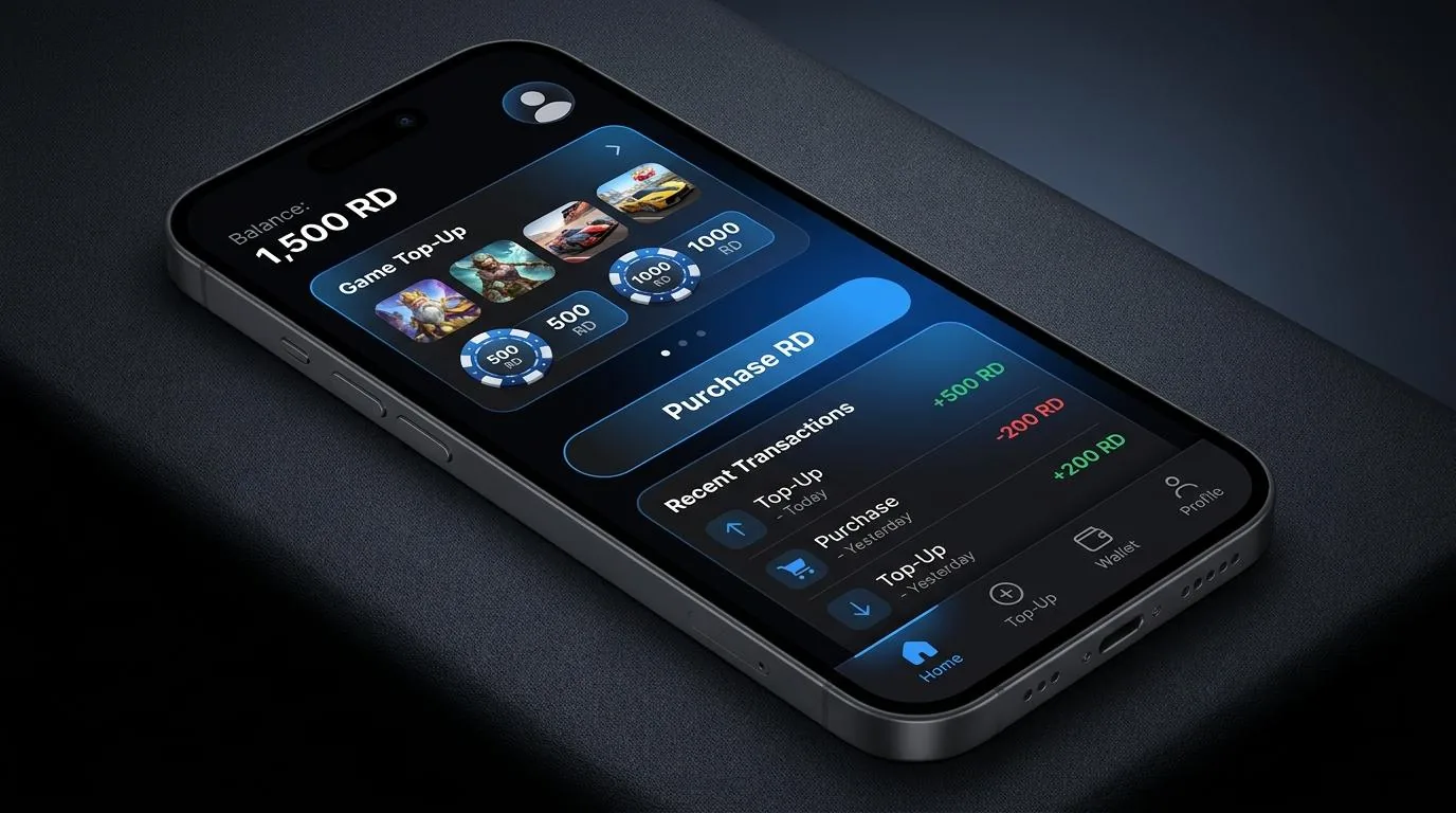 Screenshot topup game RD di Ep92 Game — chip & koin emas